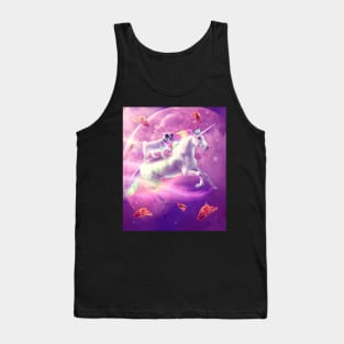 Space Pug Riding On Flying Unicorn With Taco Tank Top